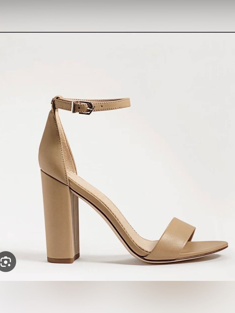 Sam Edelman women’s yaro block heel in soft beige